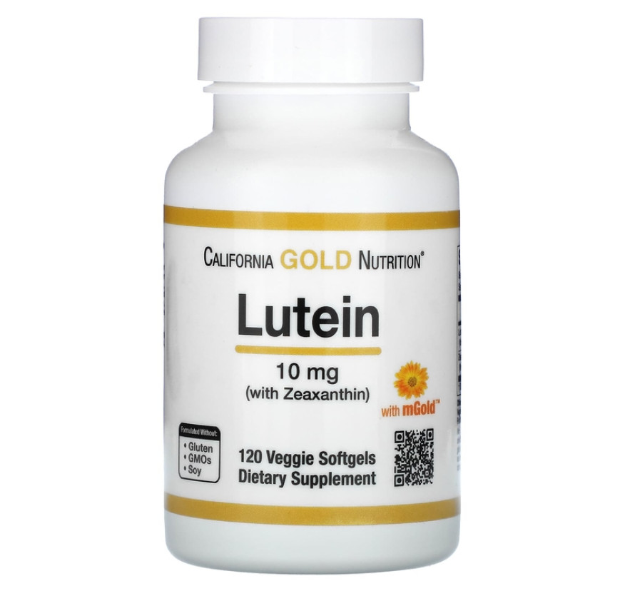 California Gold Nutrition, лютеин и зеаксантин, 10 мг, 120 растительных капсул