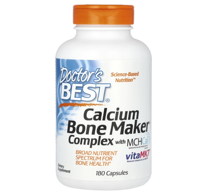 Doctor's Best, Calcium Bone Maker, комплекс с MCHCal и VitaMK7, 180 капсул