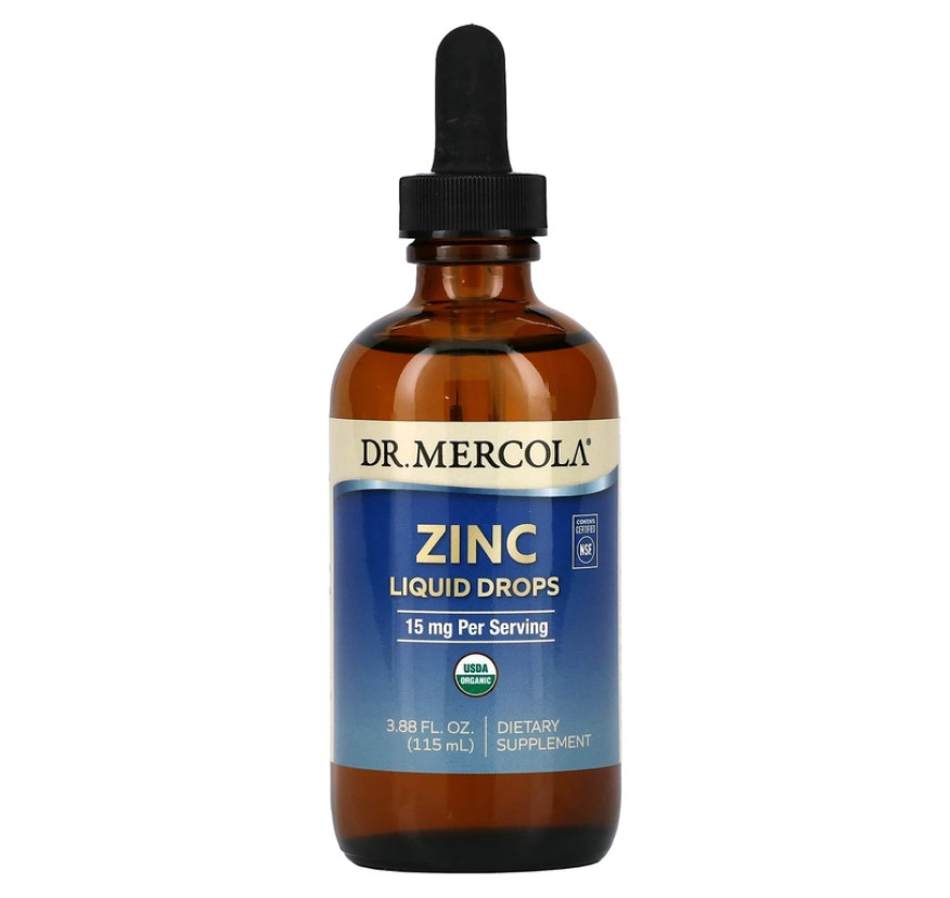 Dr. Mercola, цинк, 15 мг, 115 мл