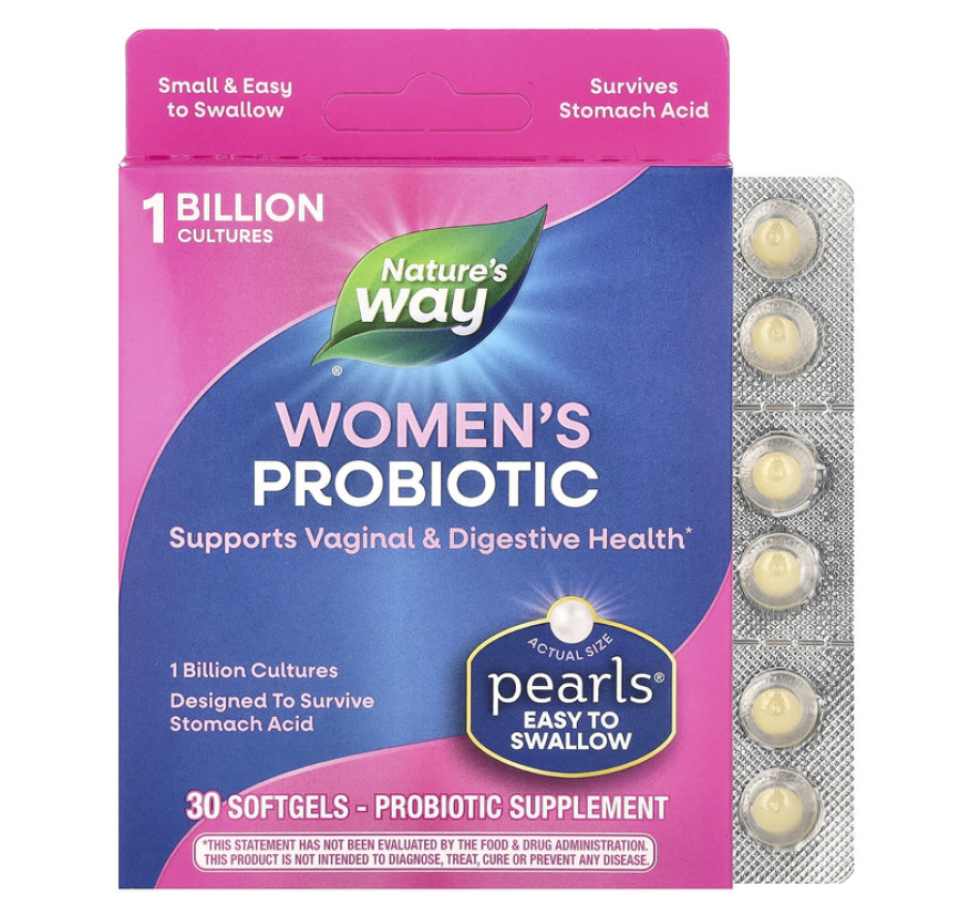 Nature's Way, Pearls, пробиотик для женщин, 1 млрд КОЕ, 30 капсул