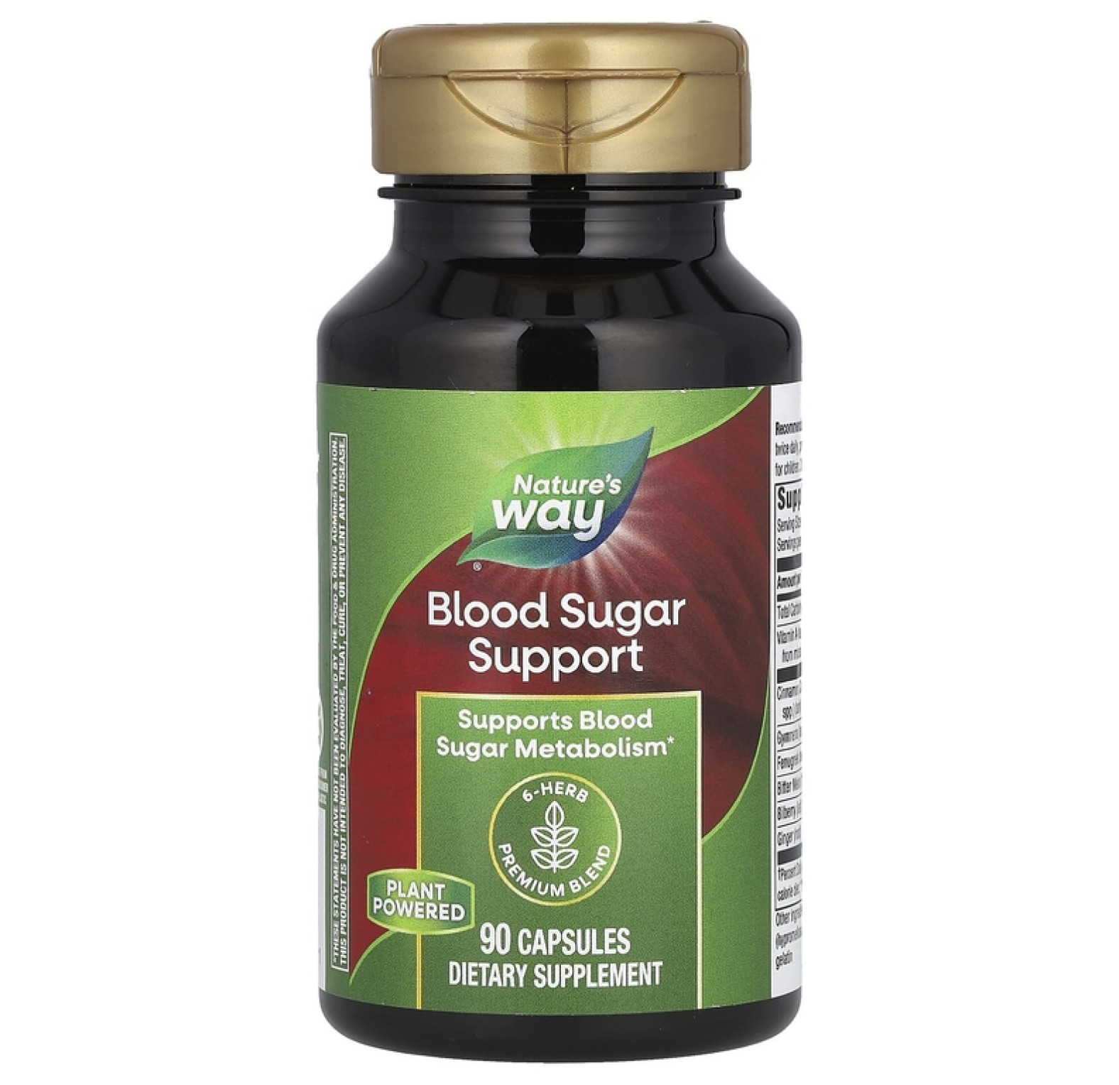 Nature's Way, добавка для поддержки уровня сахара в крови, 90 капсул