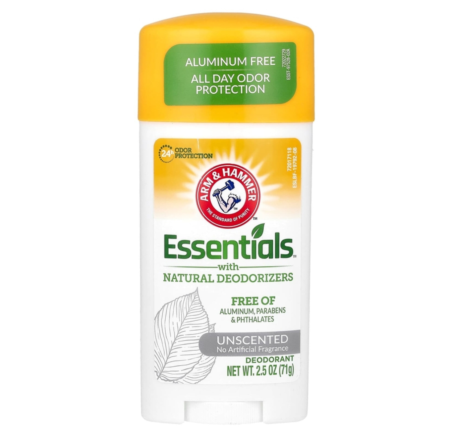 Arm & Hammer, Essentials, с натуральными дезодорирующими компонентами, дезодорант, без искусственных ароматизаторов, 71 г