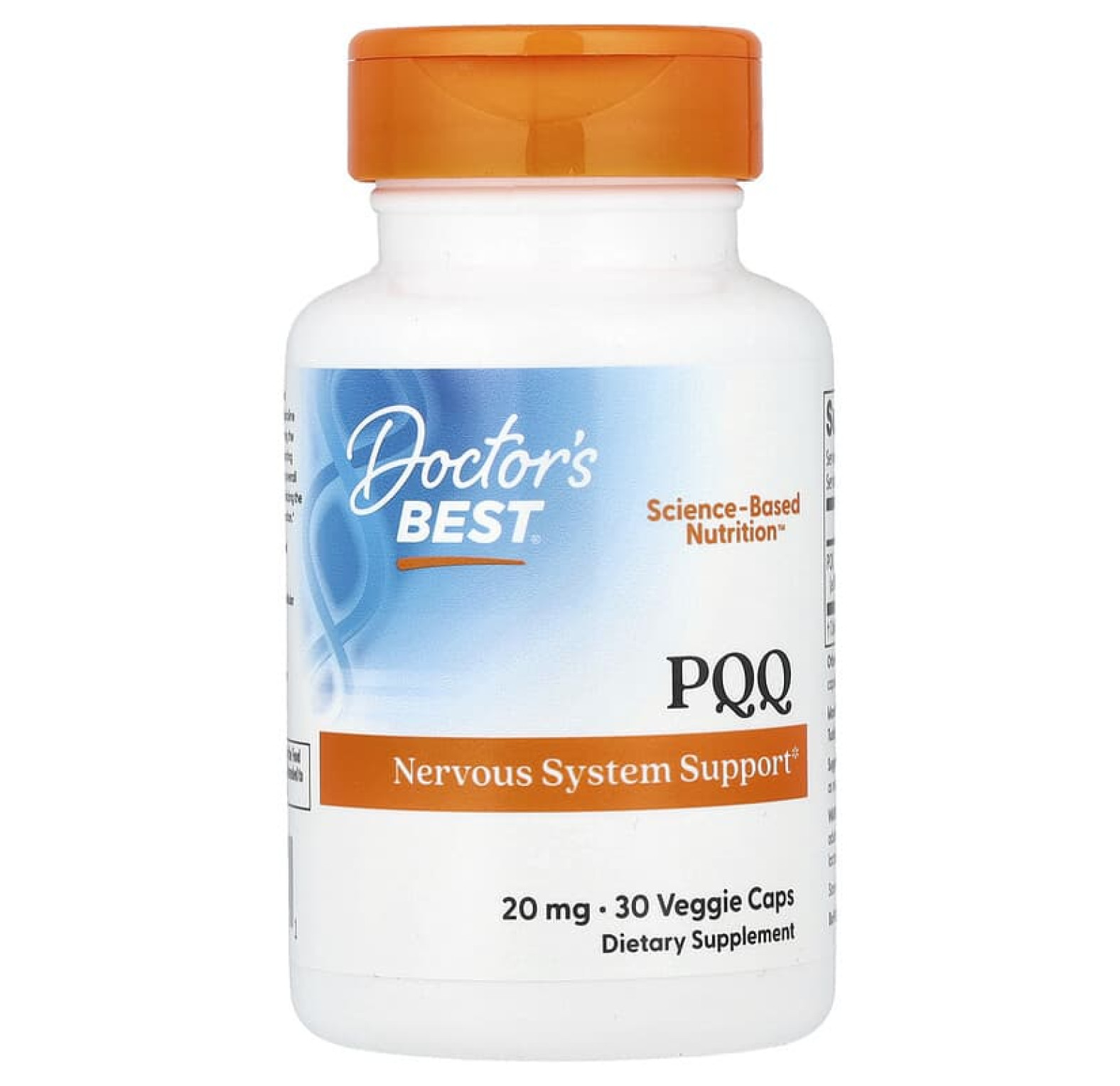 Doctor's Best, PQQ с BioPQQ, 20 мг, 30 вегетарианских капсул