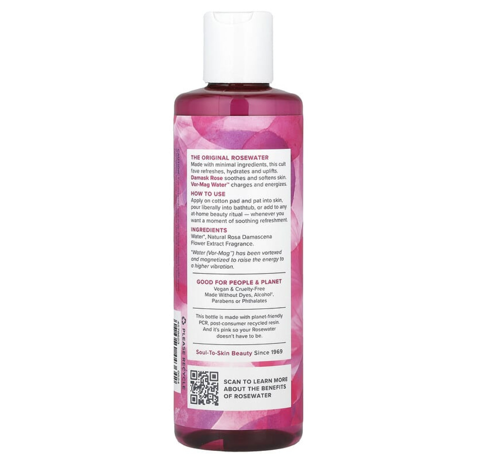 Heritage Store, розовая вода, освежающее средство для лица, 237 мл (8 жидк. унций)