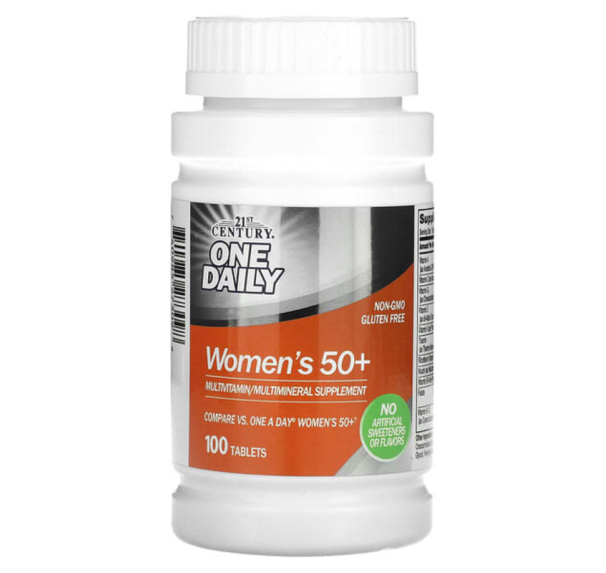 21st Century, One Daily, мультивитамины и мультиминералы для женщин старше 50 лет, 100 таблеток