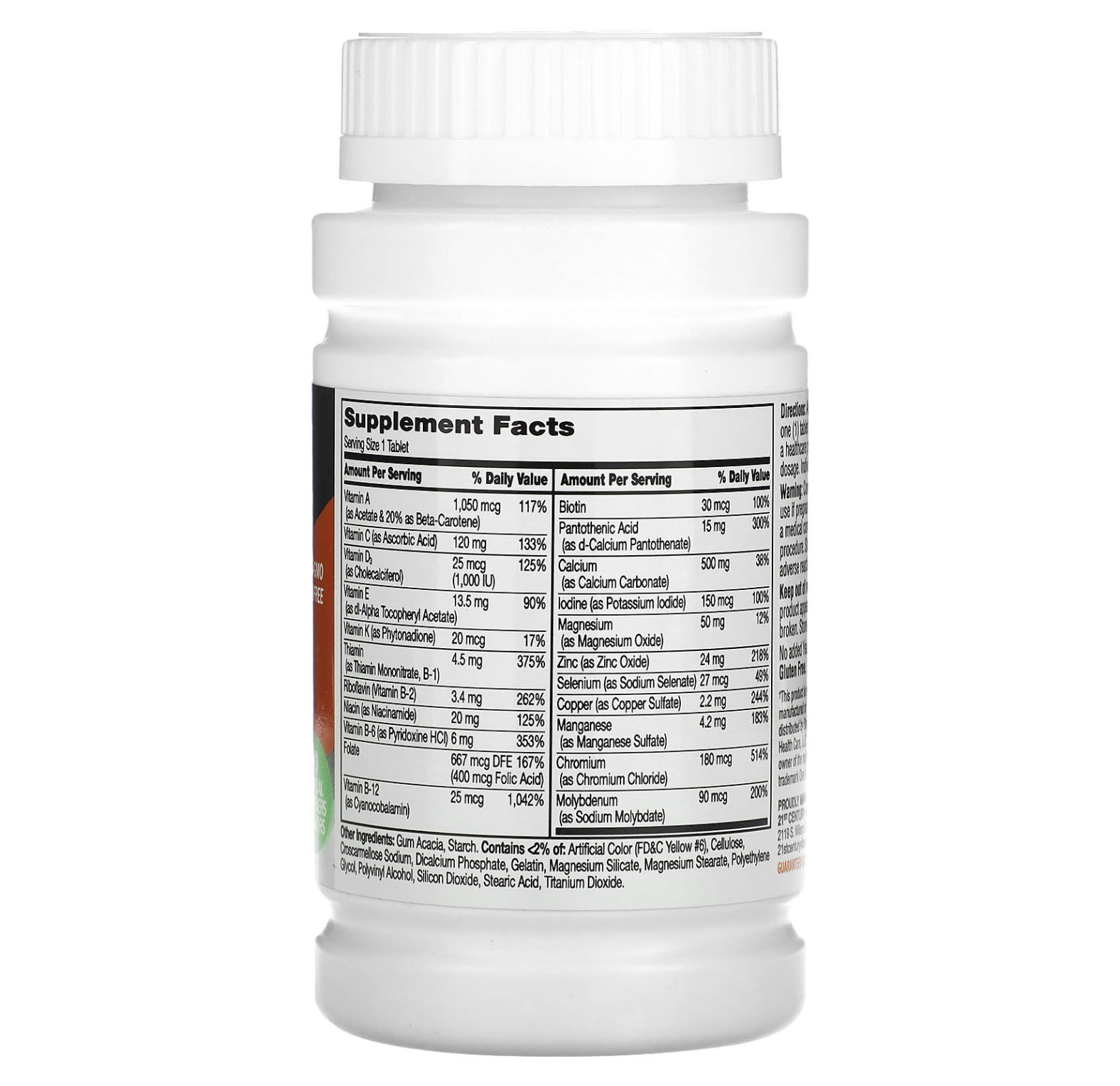 21st Century, One Daily, мультивитамины и мультиминералы для женщин старше 50 лет, 100 таблеток