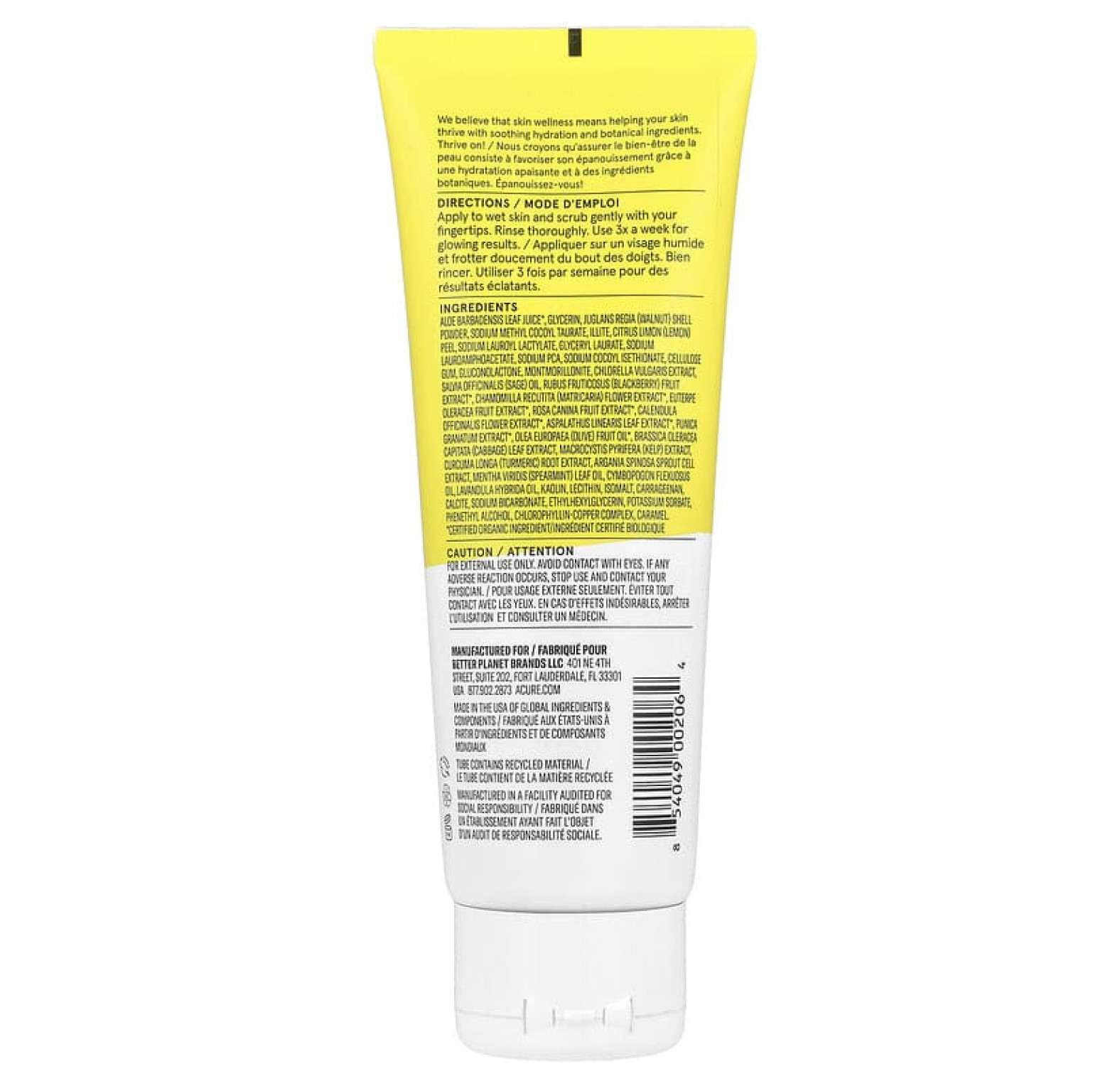 ACURE, Brightening Facial Scrub™, осветляющий скраб для лица, 118 мл