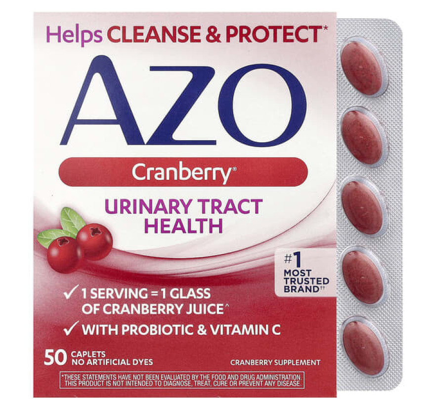 AZO, Cranberry®, добавка для здоровья мочевыводящих путей, 50 капсул