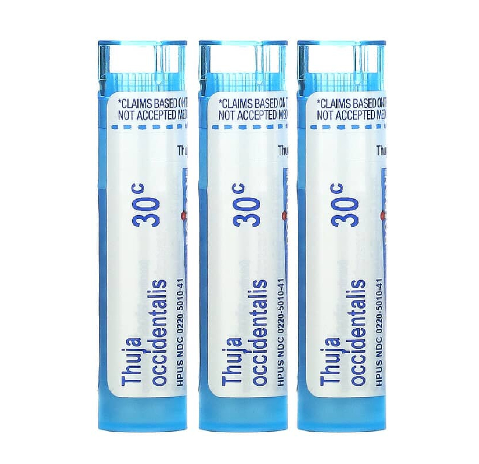 Boiron, Туя западная, 30 C, 3 тюбика, по 80 гранул в каждом