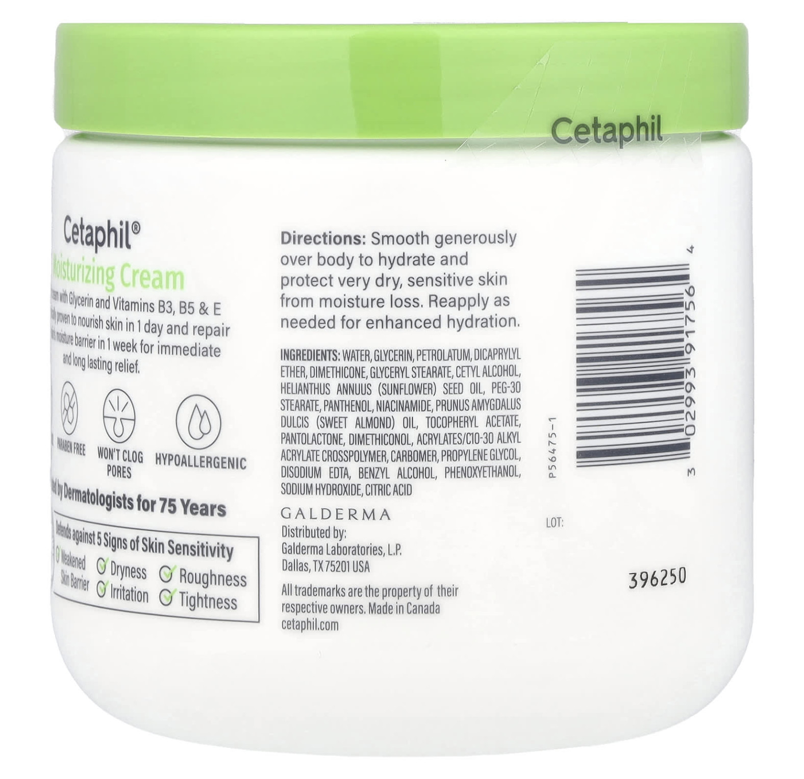 Cetaphil, Увлажняющий крем, без отдушек, 453 г