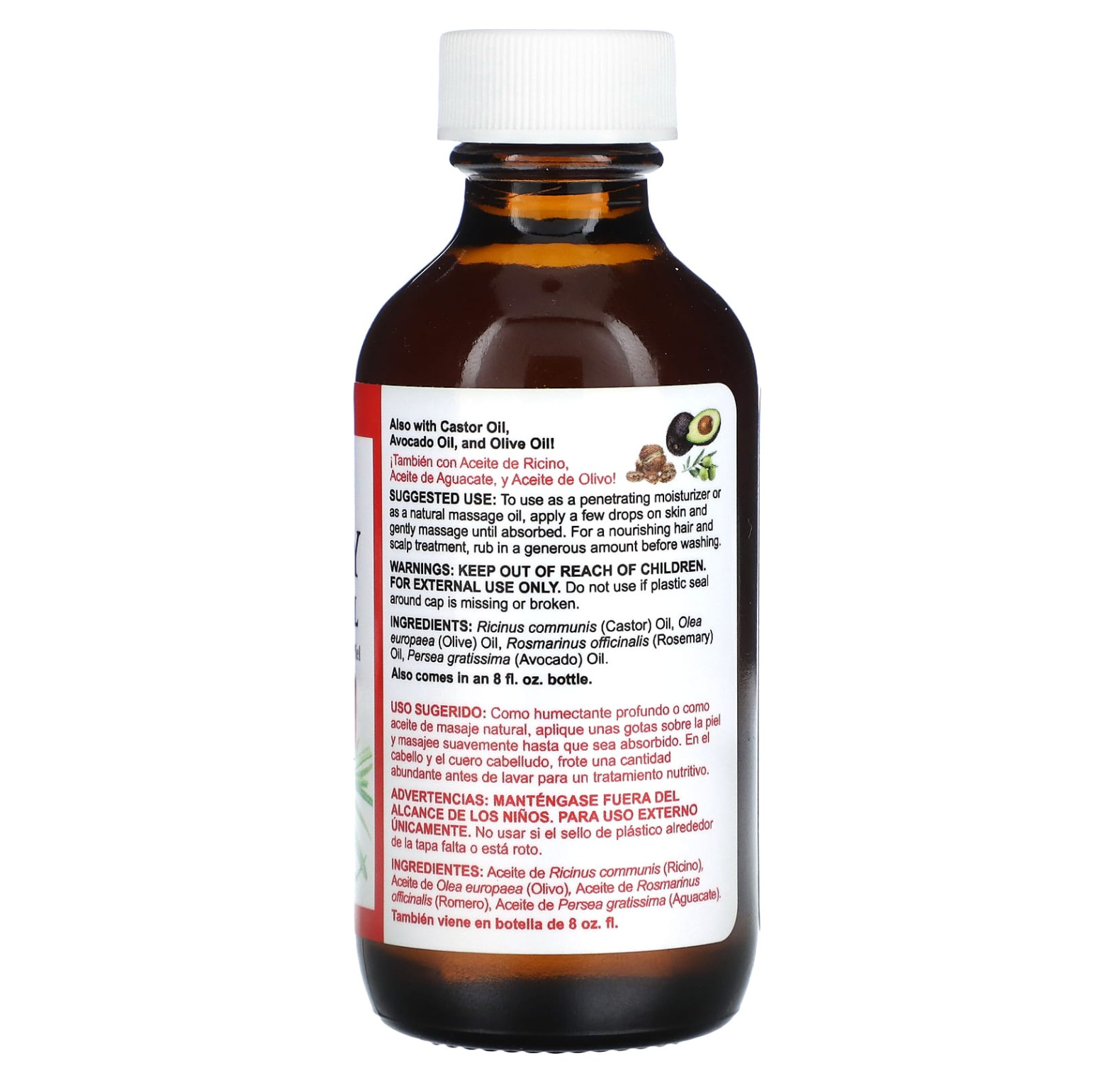 De La Cruz, смесь с маслом розмарина, масло для волос и кожи, 59 мл