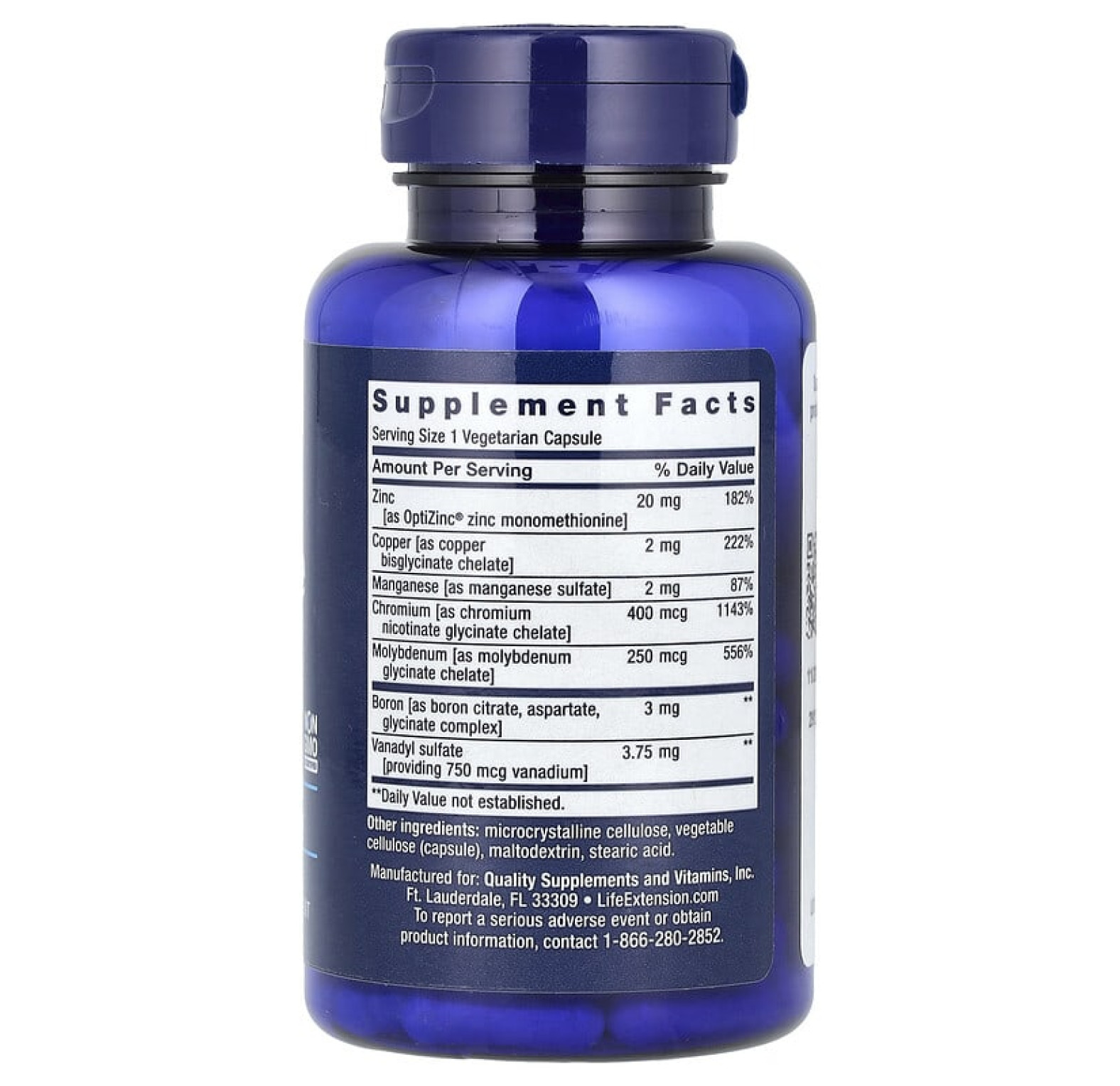 Life Extension, Только микроэлементы, 90 вегетарианских капсул