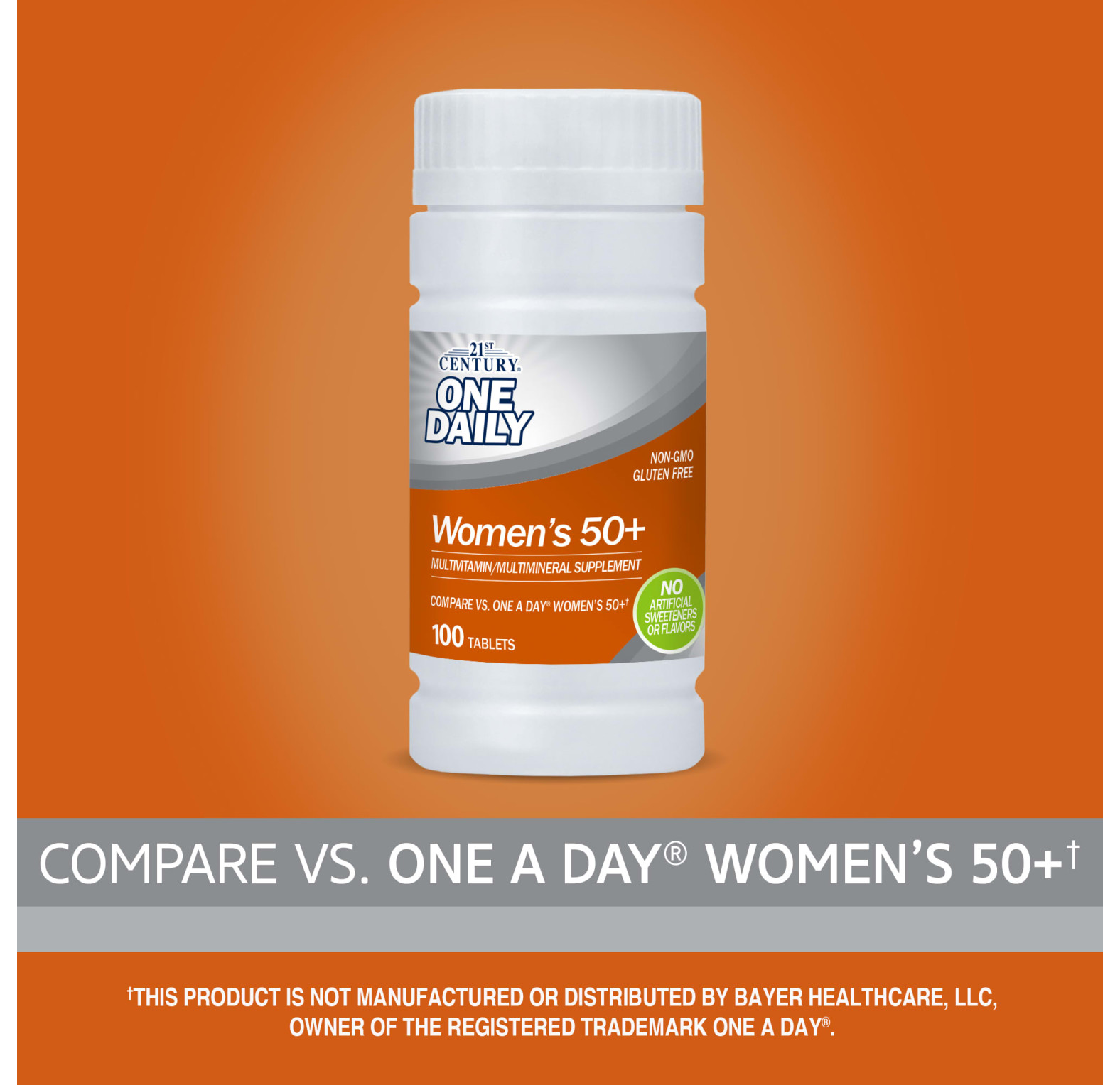 21st Century, One Daily, мультивитамины и мультиминералы для женщин старше 50 лет, 100 таблеток