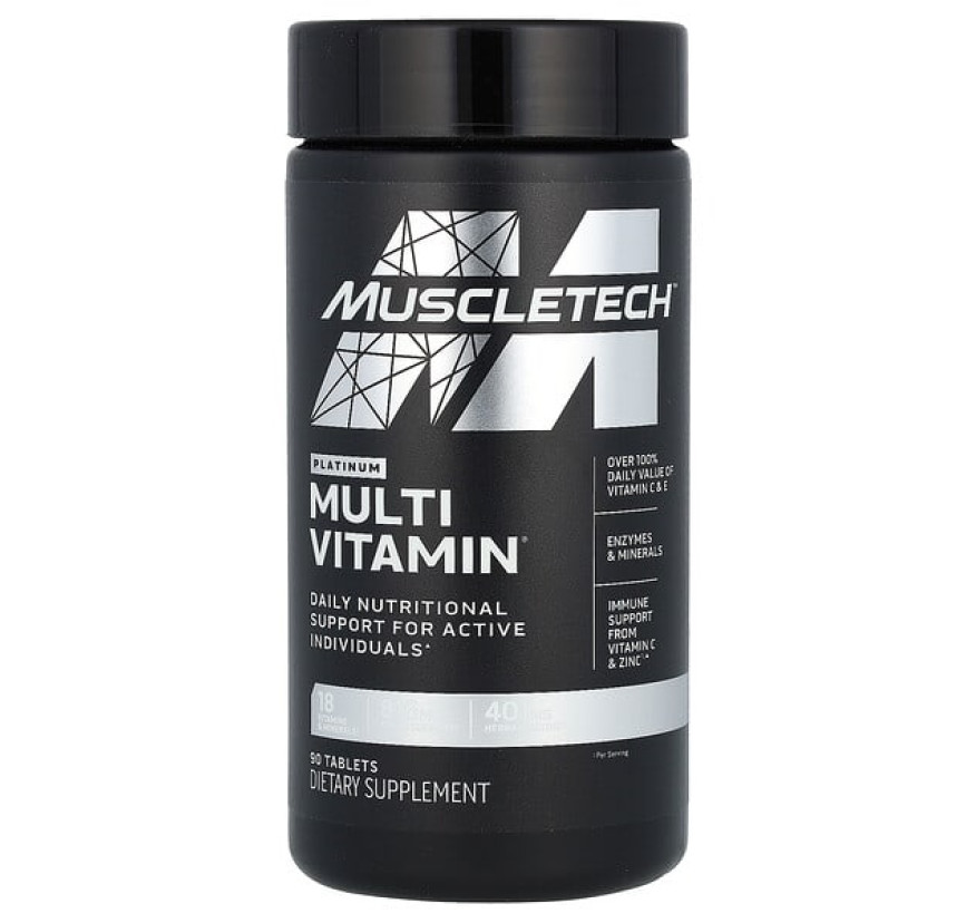 MuscleTech, Platinum Multivitamin, мультивитамины, 90 таблеток