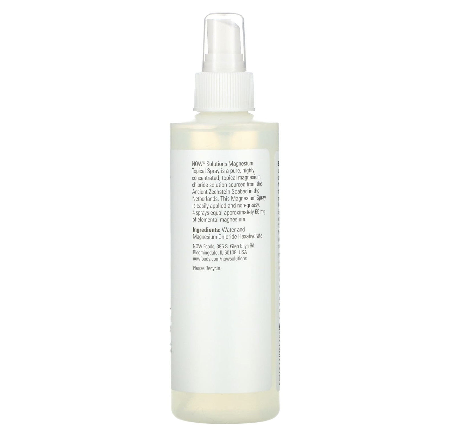 NOW Foods, спрей с магнием для наружного применения, 237 мл