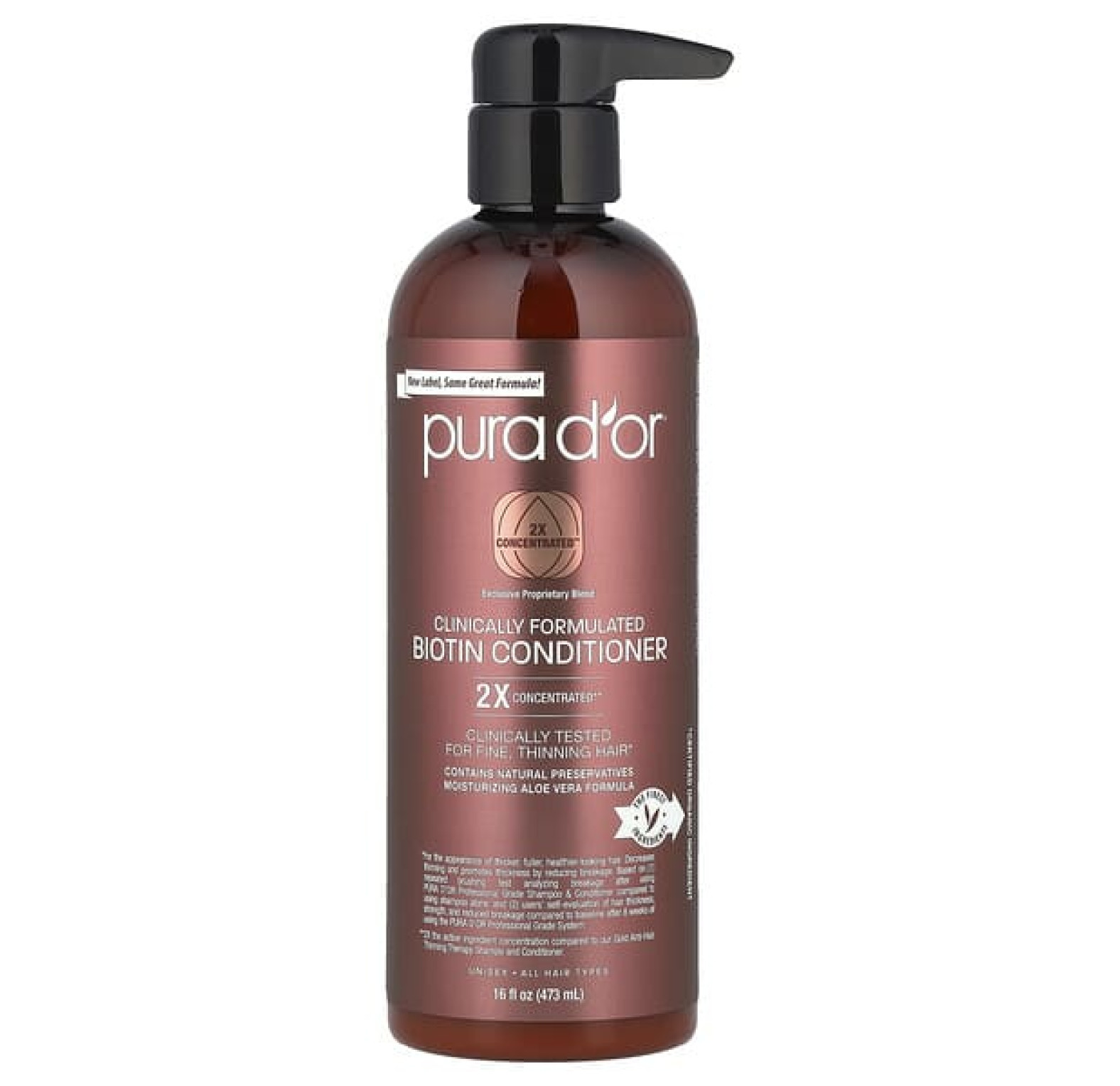 Pura D'or, Биотиновый кондиционер с клинической формулой, для всех типов волос, 473 мл