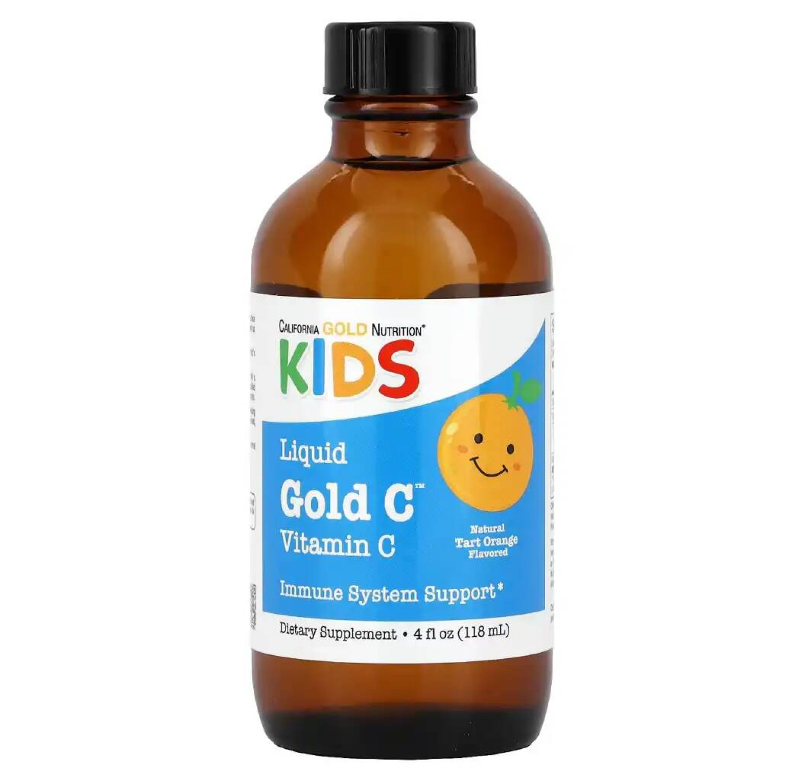 California Gold Nutrition, витамин C класса USP, вкус апельсина, 118 мл