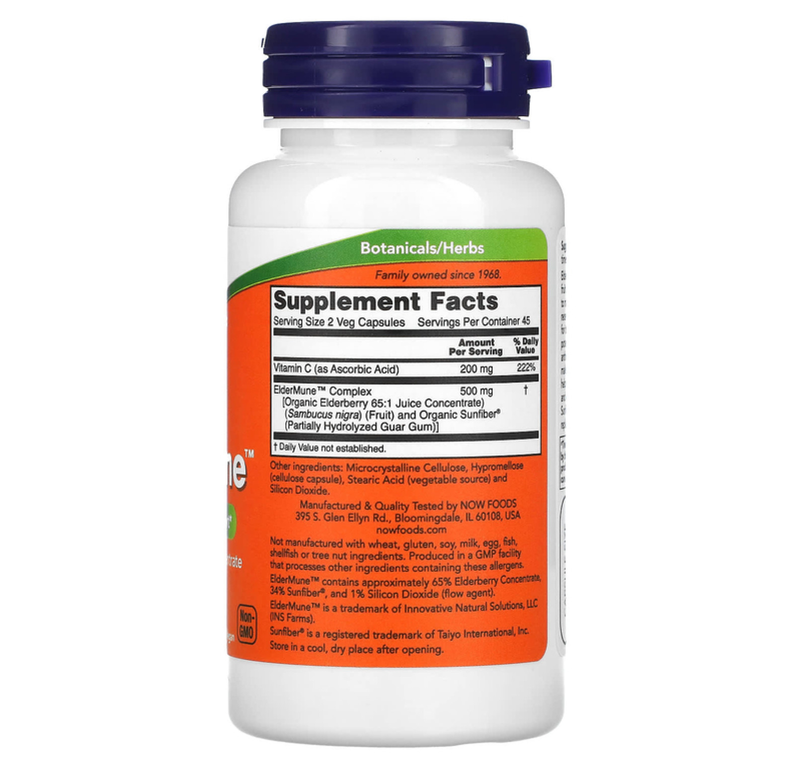 NOW Foods, ElderMune, Поддержка иммунной системы, 90 растительных капсул