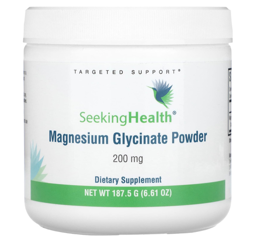 Seeking Health, глицинат магния в порошке, 200 мг, 187,5 г