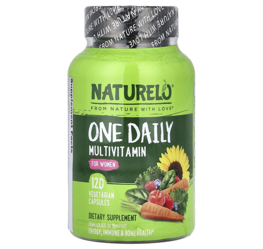 NATURELO, мультивитамины ежедневного применения для женщин,120 вегетарианских капсул