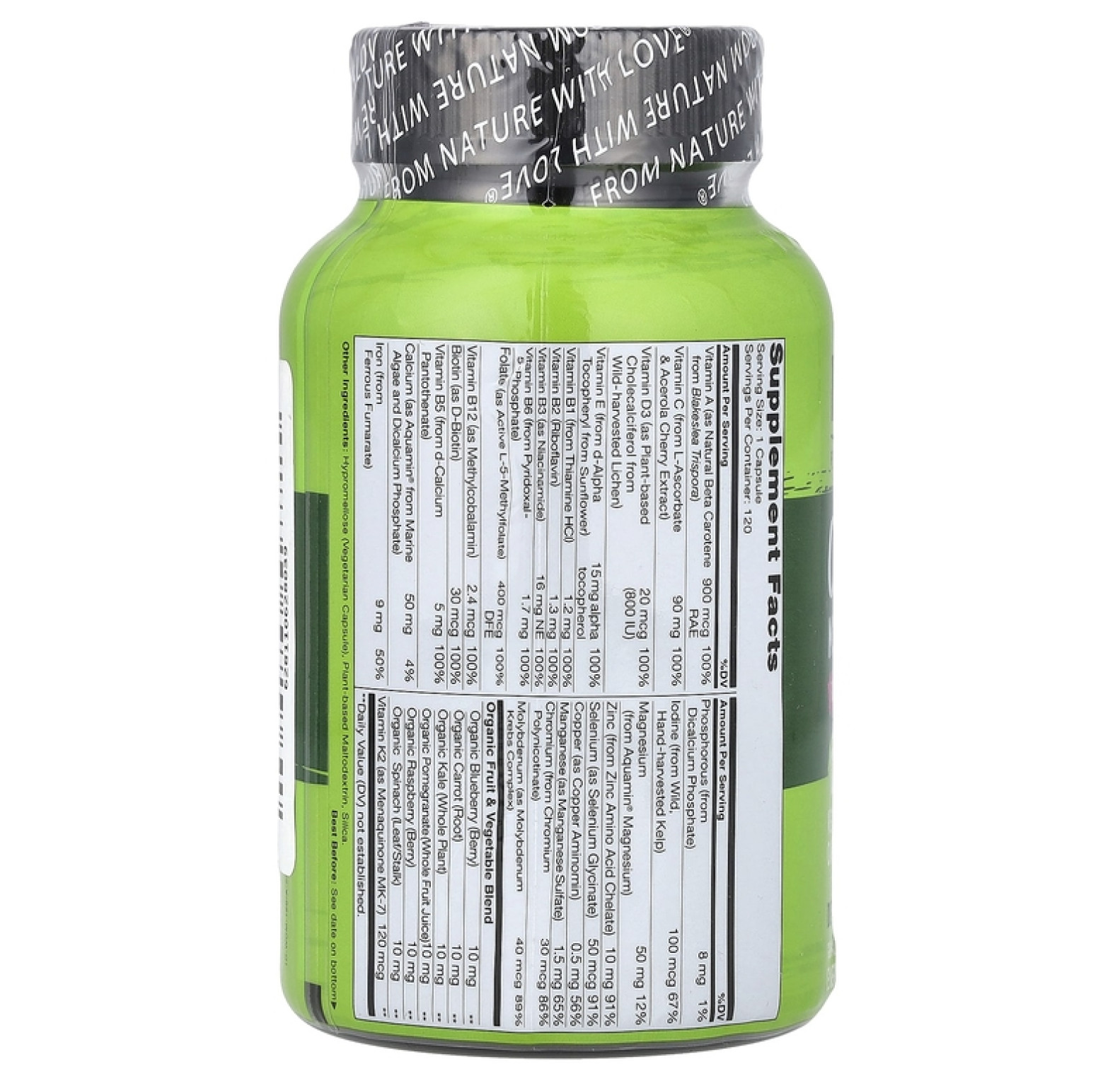 NATURELO, мультивитамины ежедневного применения для женщин,120 вегетарианских капсул