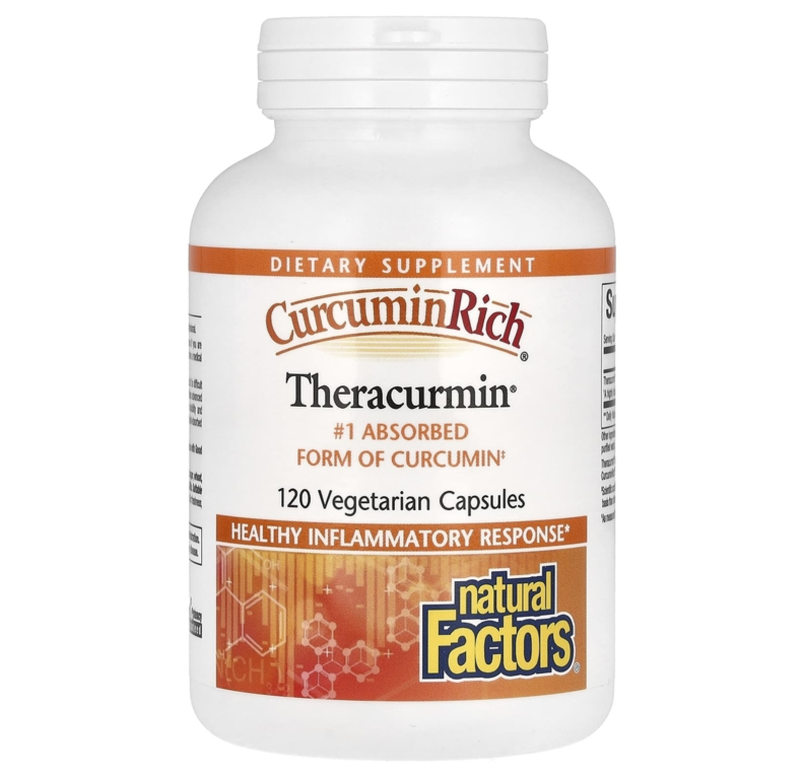 Natural Factors, CurcuminRich, Theracurmin, Куркумин, 120 растительных капсул