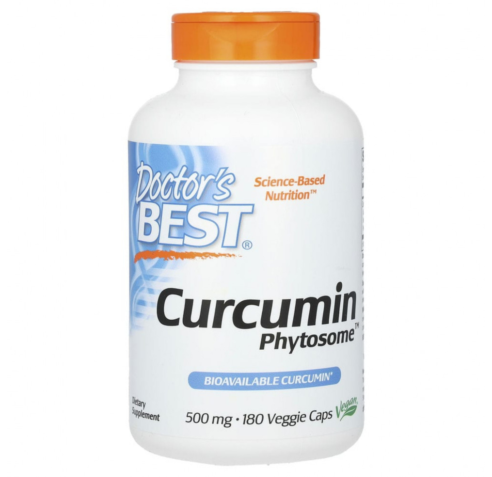 Doctor's Best, Фитосомы куркумина, 1000 мг, 180 растительных капсул