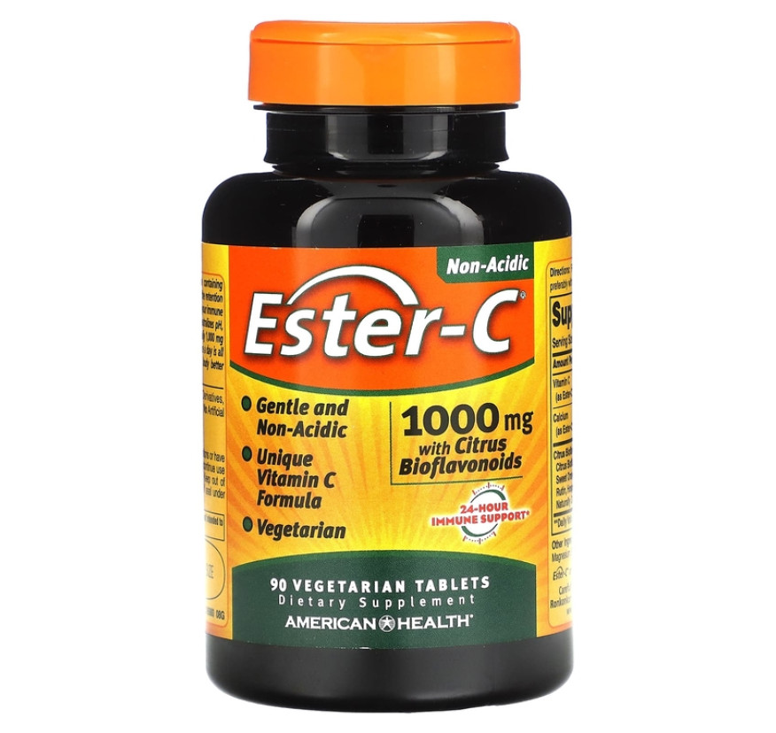 American Health, Ester-C, 1000 мг, 90 вегетарианских таблеток