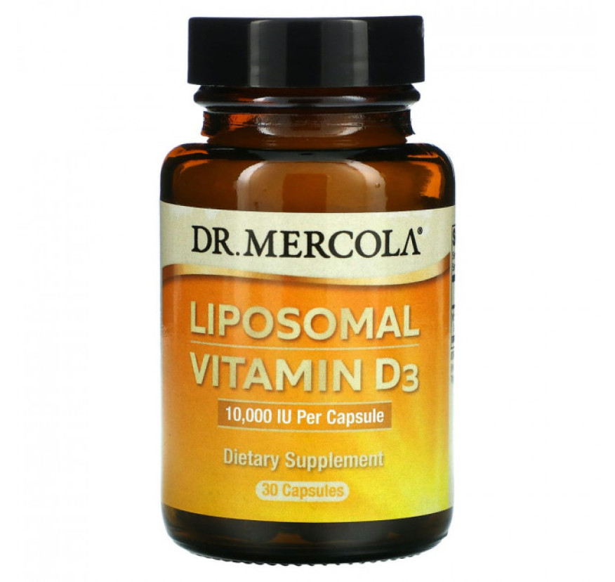 Dr. Mercola, Липосомальный витамин D3, 10 000 МЕ, 30 капсул