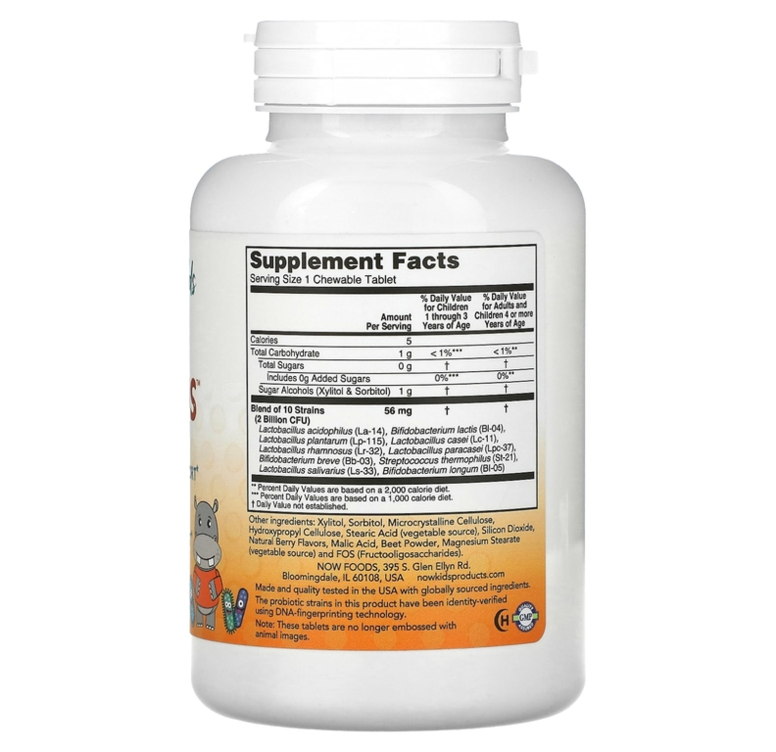 NOW Foods, Berry Dophilus, пробиотики для взрослых и детей, 2 миллиарда КОЕ, 120 жевательных таблеток