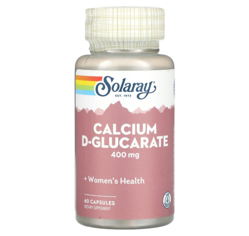 Solaray, D-глюкарат кальция, 400 мг, 60 капсул