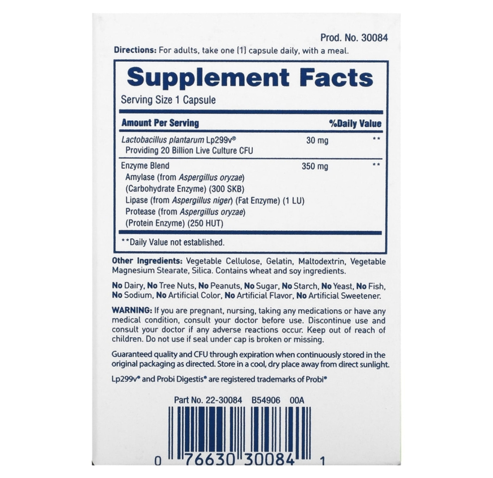 American Health, Ферментный пробиотический комплекс +, 30 капсул