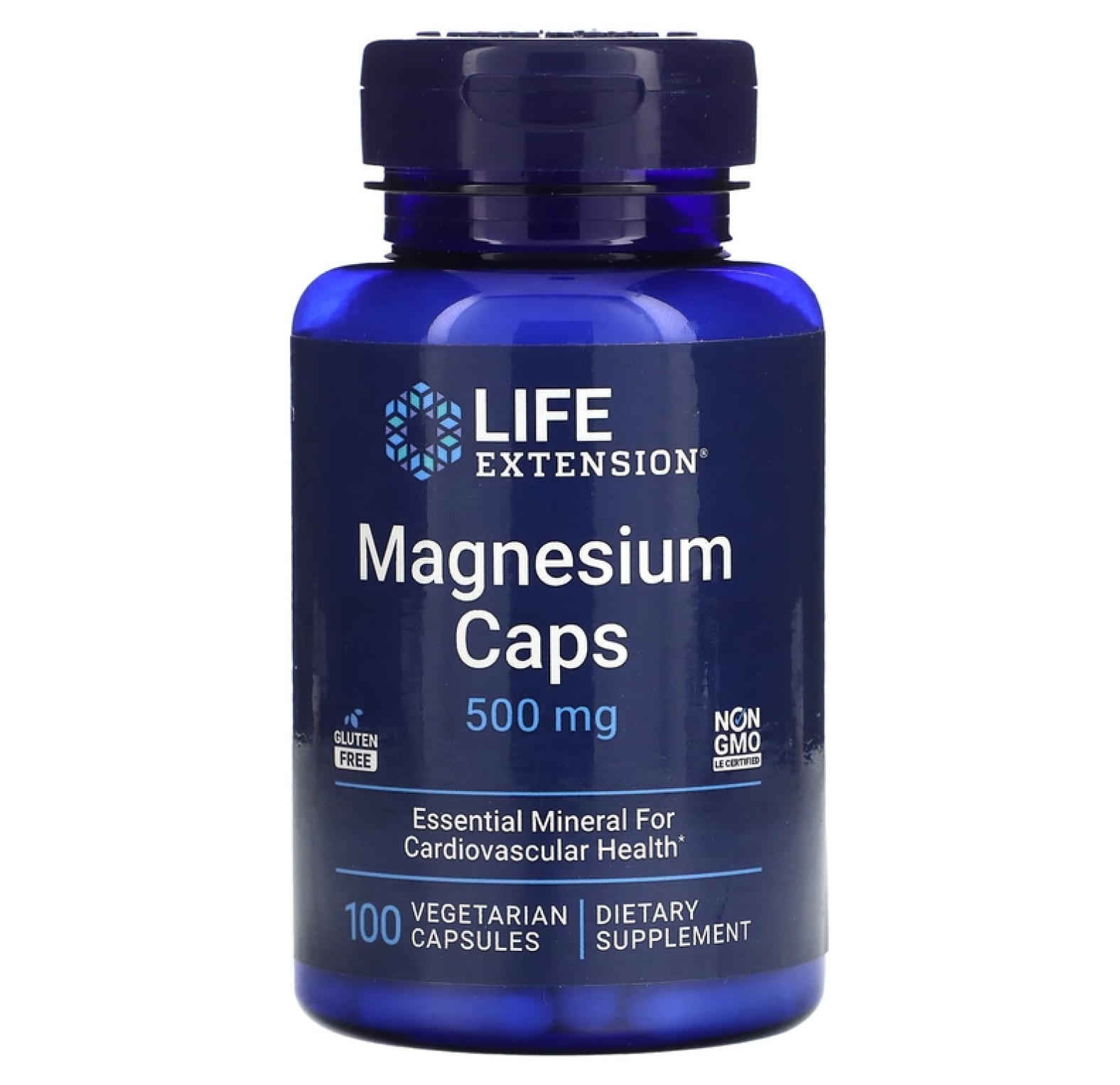 Life Extension, Магний в капсулах, 500 мг, 100 вегетарианских капсул