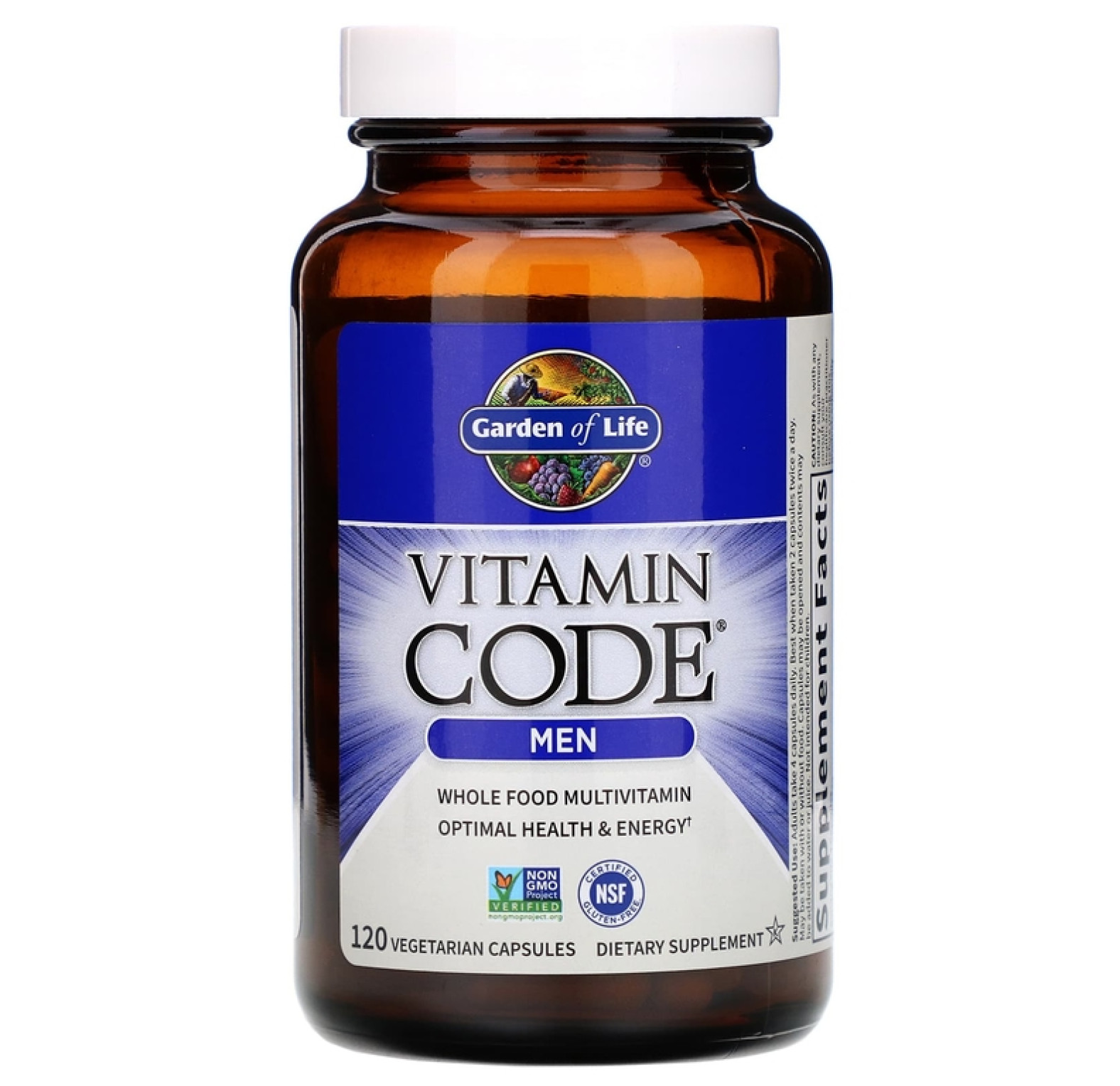 Garden of Life, Vitamin Code, мультивитамины из цельных продуктов для мужчин, 120 вегетарианских капсул