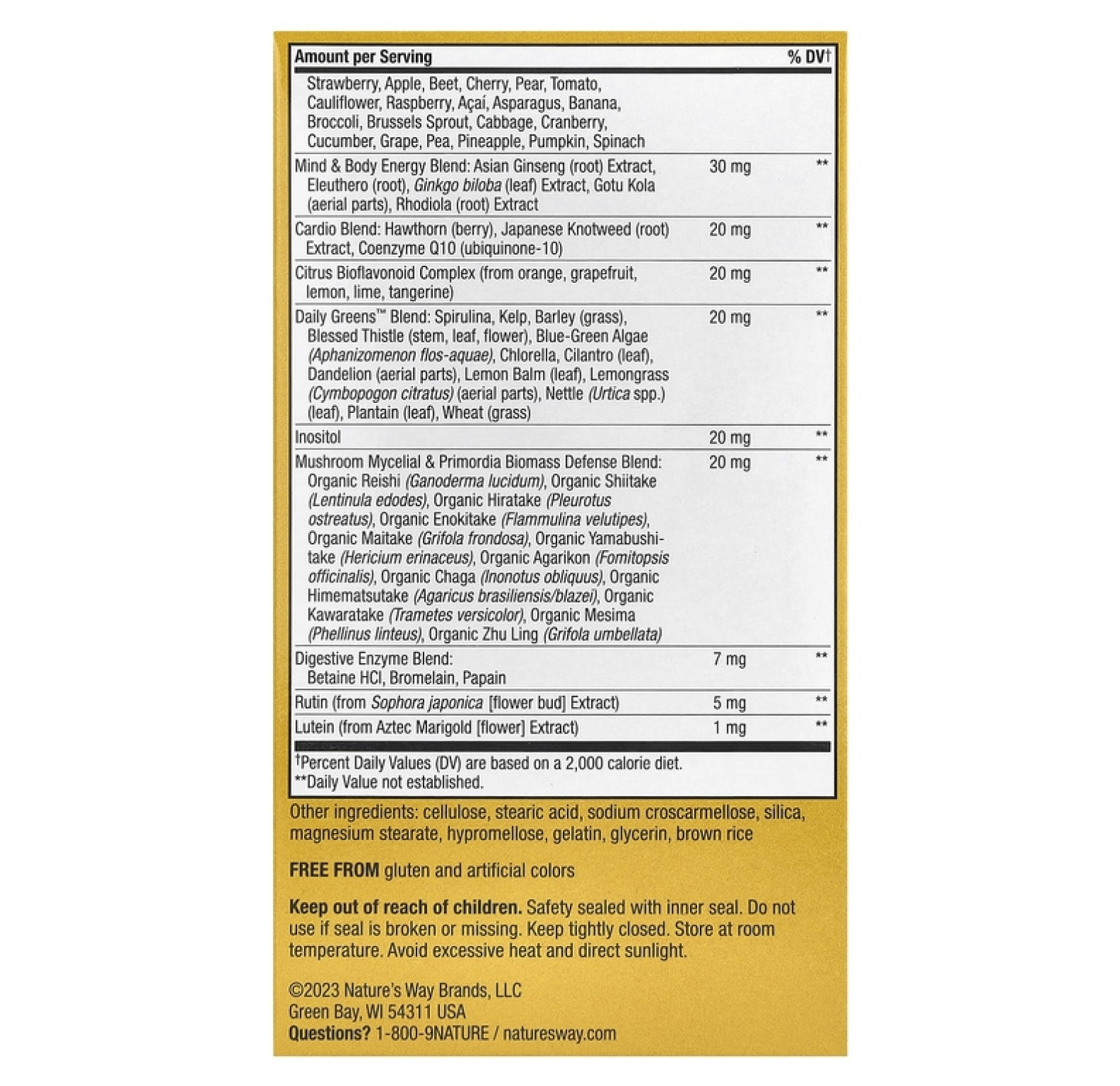 Nature's Way, Alive! комплекс суперэффективных мультивитаминов для мужчин 50+, 60 таблеток