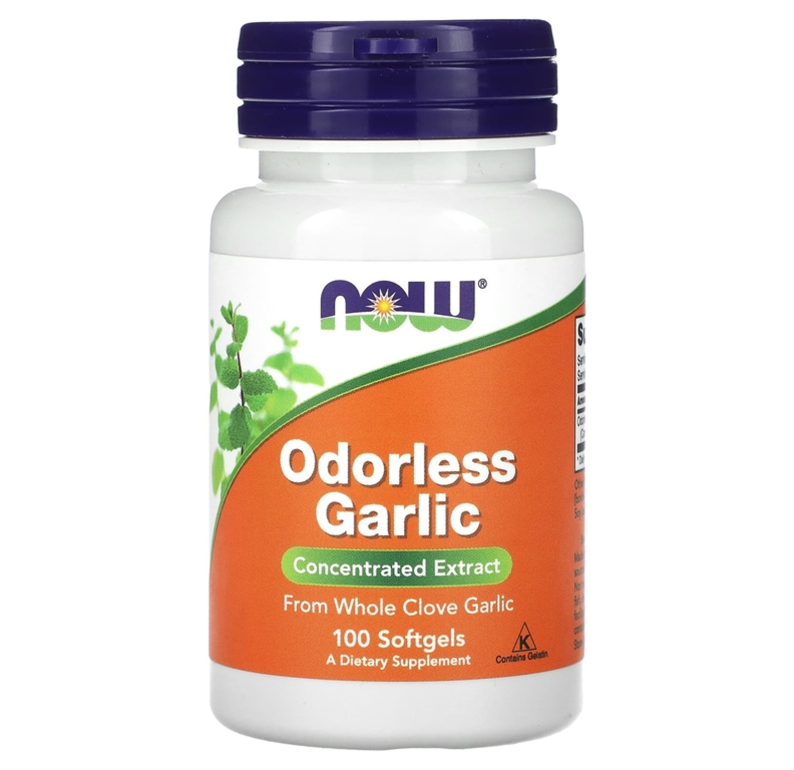 NOW Foods, концентрированный экстракт чеснока без запаха, 100 капсул