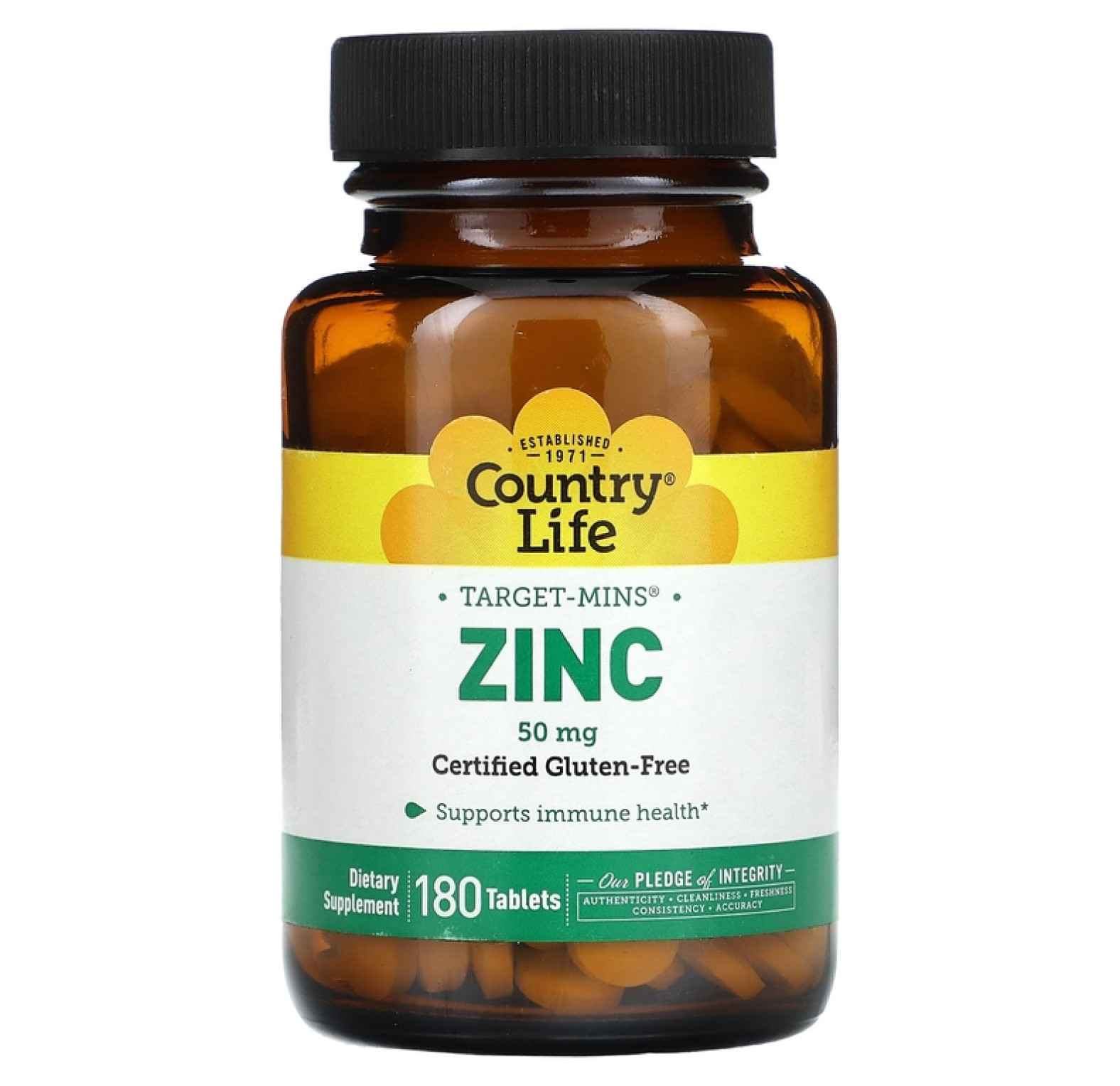 Country Life, Target-Mins, цинк, 50 мг, 180 таблеток