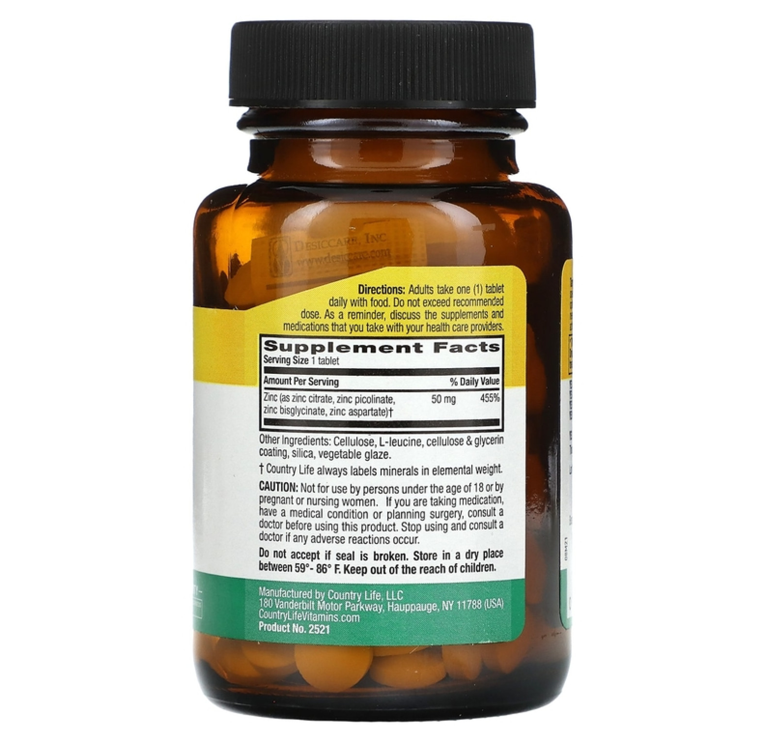 Country Life, Target-Mins, цинк, 50 мг, 180 таблеток