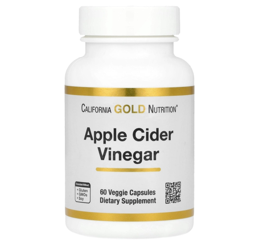 California Gold Nutrition, яблочный уксус, 60 растительных капсул