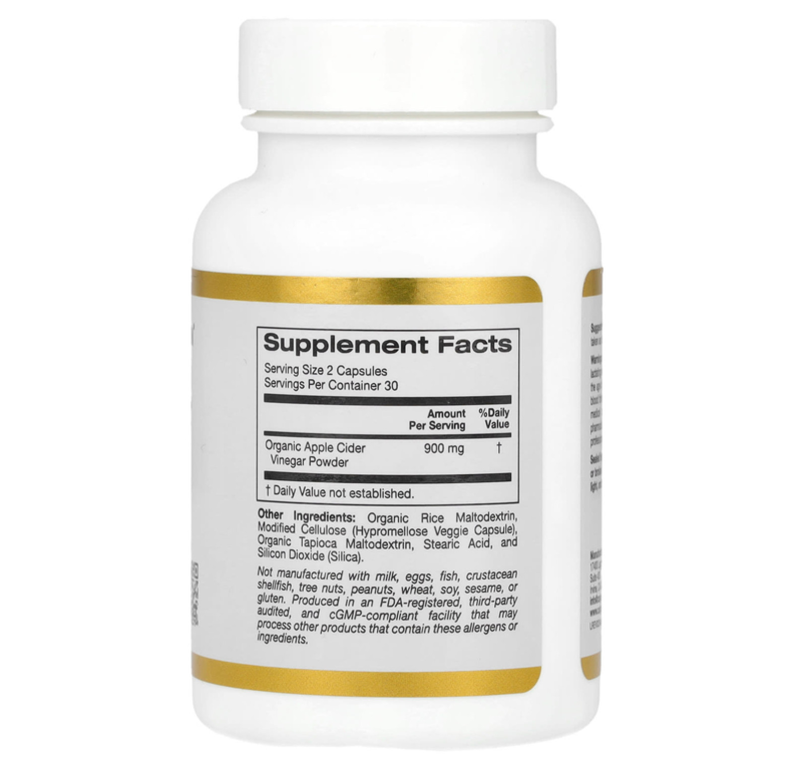 California Gold Nutrition, яблочный уксус, 60 растительных капсул