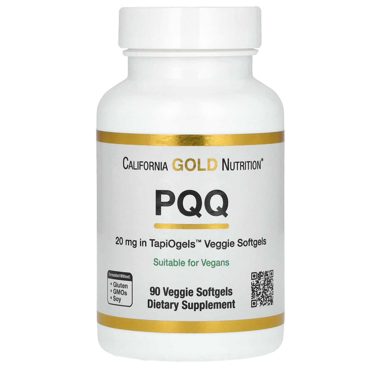 California Gold Nutrition, Пирролохинолинхинон, 20 мг, 90 растительных капсул