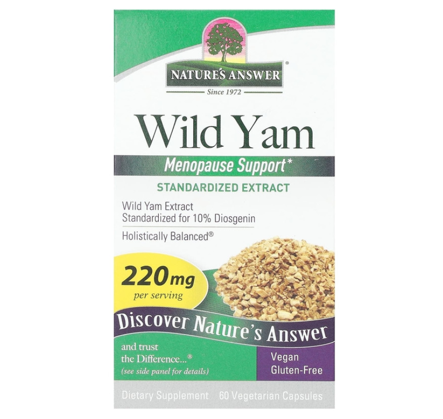 Nature's Answer, Дикий ямс, 220 мг, 60 вегетарианских капсул