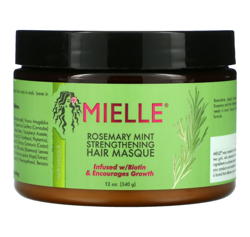 Mielle, Укрепляющая маска для волос, розмарин и мята, 340 г