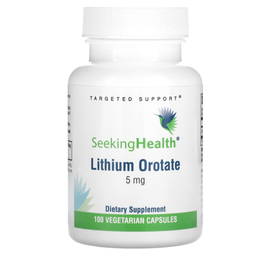 Seeking Health, Оротат лития, 5 мг, 100 вегетарианских капсул