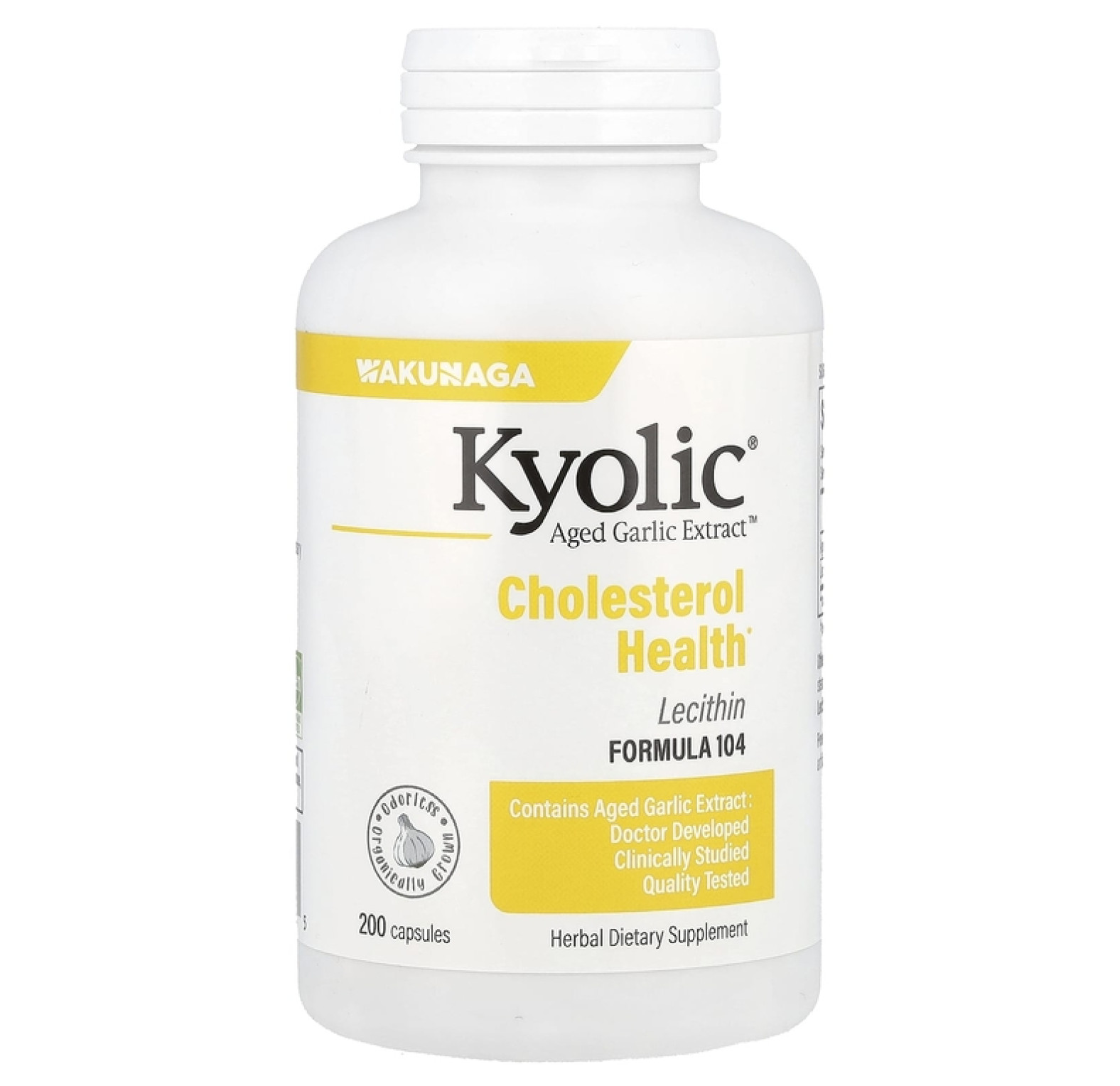 Kyolic, Aged Garlic Extract, выдержанный экстракт чеснока с лецитином, 200 капсул