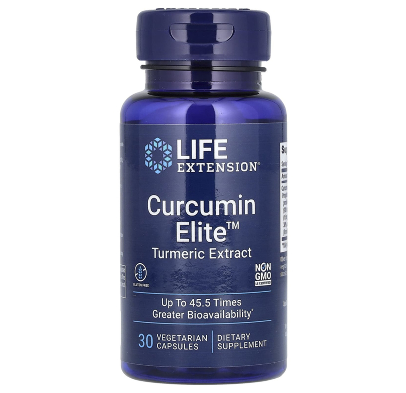 Life Extension, Curcumin Elite, экстракт куркумы, 30 вегетарианских капсул