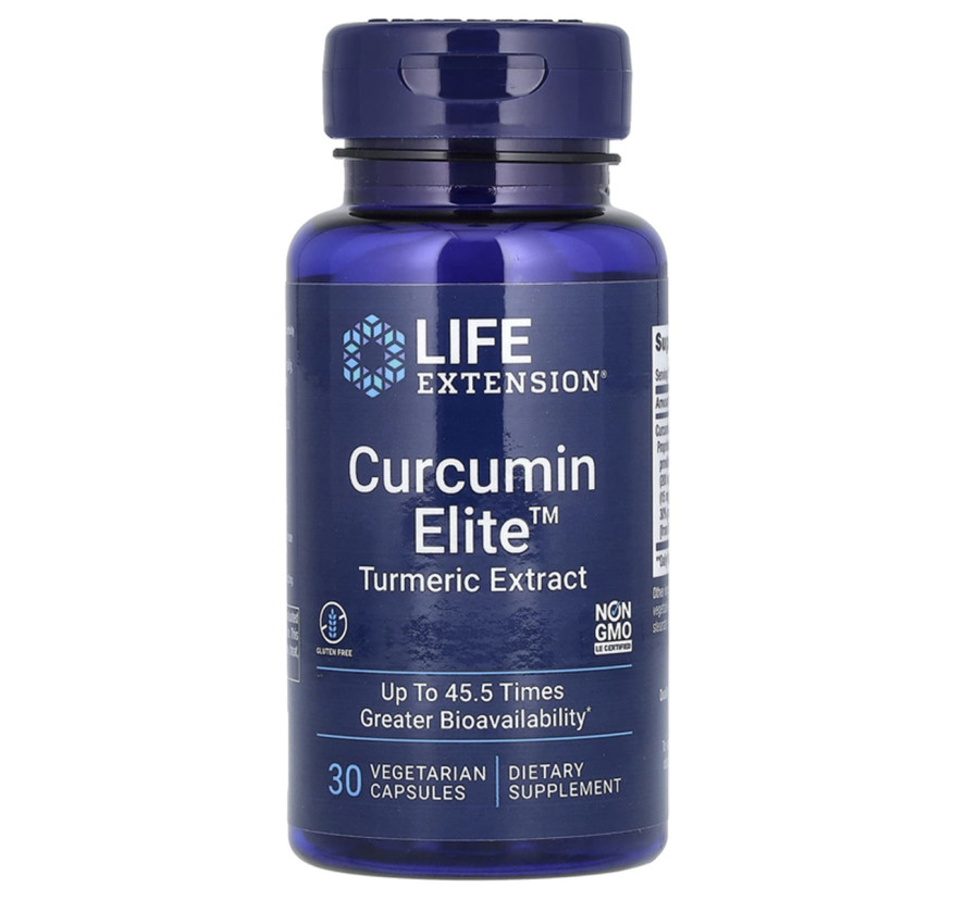 Life Extension, Curcumin Elite, экстракт куркумы, 30 вегетарианских капсул