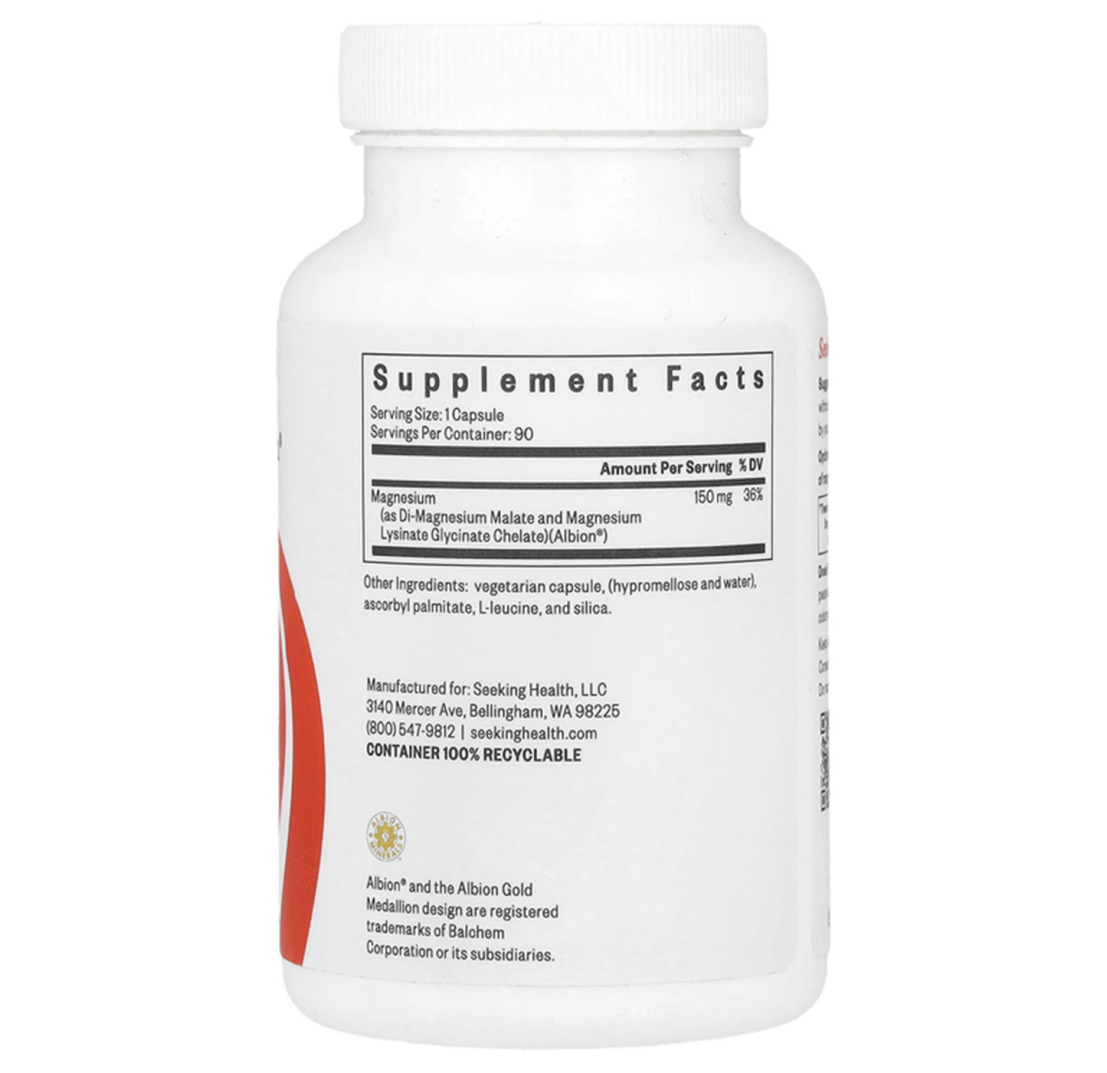 Seeking Health, Optimal Magnesium, 150 мг, 100 вегетарианских капсул