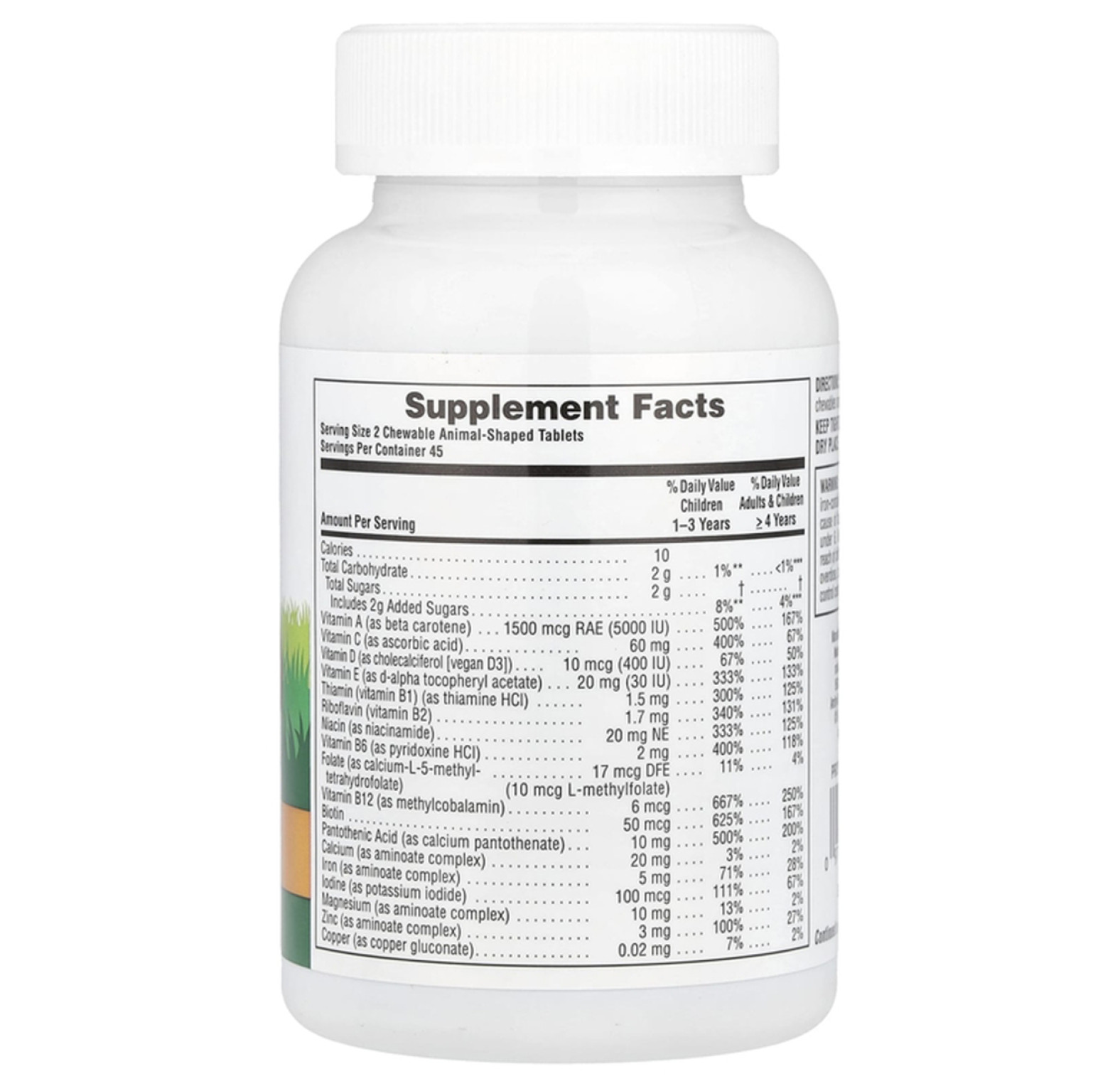 NaturesPlus, Animal Parade, мультивитаминная добавка для детей, жевательная добавка, вишня, виноград и апельсин, 90 таблеток в форме животных