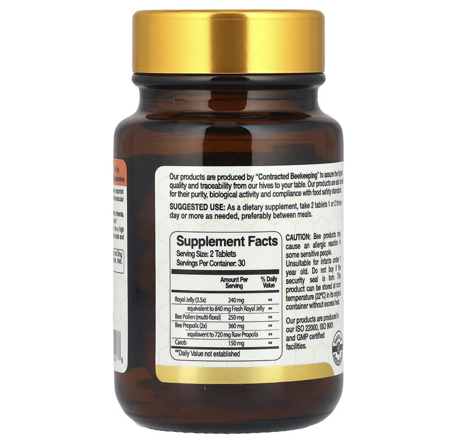 BEE&YOU/Маточное молочко, пчелиная пыльца, прополис,60 шт